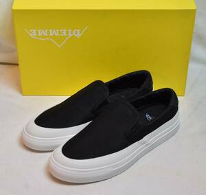 DIEMMEtiemeGARDA slip-on shoes sneakers BLACK FABRIC 43 SYMPATEX DI2007GA03 27-27.5cm corresponding Made in Italy unused goods 