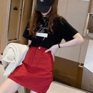 春夏新作 レディース ロゴ入り Tシャツ black