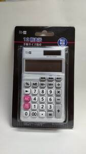 【新品未使用】手帳サイズ電卓　12桁表示　収納ケース付き