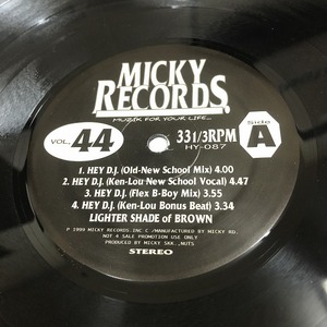 Micky Records Vol.44 - Rapper's Delight , Jump , Hey DJ　(A11)
