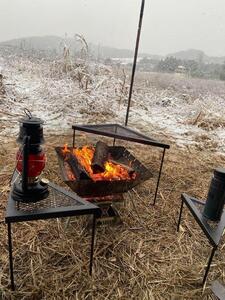 山賊山 サンゾクマウンテン風 焚火テーブル アイアンテーブル 直火OK