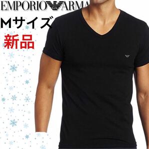 【新品】アルマーニ メンズ半袖Tシャツ 110856 ブラック 黒 Mサイズ