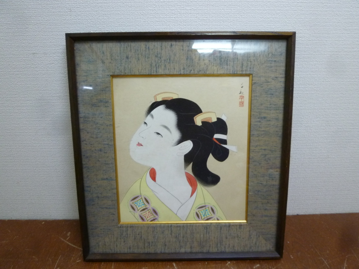 ★☆Chiaki Sugiura, portrait de belles femmes, Peinture japonaise, 36×39cm☆★, Peinture, Peinture japonaise, personne, Bodhisattva