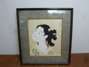 Art hand Auction ★☆चियाकी सुगिउरा, खूबसूरत महिलाओं का चित्र, जापानी चित्रकला, 36×39सेमी☆★, चित्रकारी, जापानी चित्रकला, व्यक्ति, बोधिसत्त्व