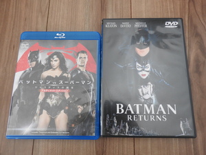 送料無料/バッドマン　リターンズ　DVD　バッドマンＶSウーパーマン　ジャスティスの誕生　ブルーレイ　Blu-ray ２本セット