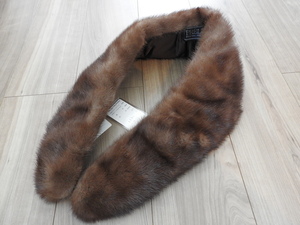 ** unused /PRELIOT demi-buff mink shawl collar volume Brown fur **