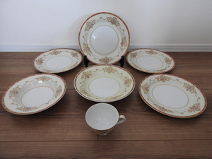 **Noritake Noritake NIPPON TOKI KAISHA cup large plate deep plate plate 7 point set **