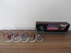 ★ ☆ Бесплатная доставка/неиспользованная/Showa Retro Suntory Mobile Suit Gundam Glass 5 Set Noblesty ☆ ★