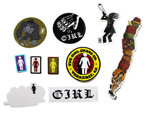 GIRL SKATEBOARDS (ガール) ステッカー シール 10種ワンセット Girl One Off Sticker 10 Pack Multi Color スケボー SKATE SK8