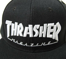 Thrasher (スラッシャー) JP キッズ 子供 キャップ 帽子 Mag Logo Cap Kids Black スケボー SKATE SK8 スケートボード_画像2