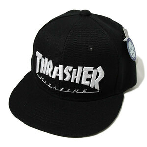 Thrasher (スラッシャー) JP キッズ 子供 キャップ 帽子 Mag Logo Cap Kids Black スケボー SKATE SK8 スケートボード