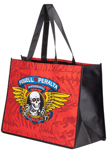 Powell Peralta (パウエル) エコバッグ トートバッグ カバン Winged Ripper Shopping Bag Black/Red 12 x 16 スケボー SKATE