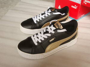 PUMA Carry na Crew metallic 2021 spring summer season model black / metallic Gold 25.5 there there beautiful goods 