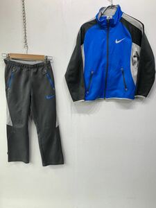 NIKE/ Nike спорт одежда верх и низ в комплекте 140 размер S размер синий | голубой пепел / серый спорт Kids G1063
