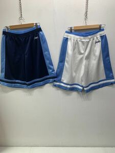 asics/アシックス スポーツ パンツ　2枚セット　XOサイズ　バスケ　白/ホワイト 　青／ブルー　部活　K1985 短パン