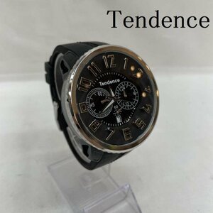 テンデンス QZ ガリバー TG046013 ラウンド デイト クロノグラフ 腕時計 腕時計 腕時計 - 黒 / ブラック X 銀 / シルバー