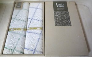 ☆Lucky Ribbon T232 格子バラ フェイスタオル-2 ◆ローズが美しい991円