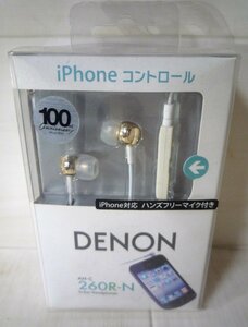 ☆デノン DENON AH-C260R-N インイヤー ヘッドホン ゴールド◆iPhone対応・ハンズフリーマイク付き991円