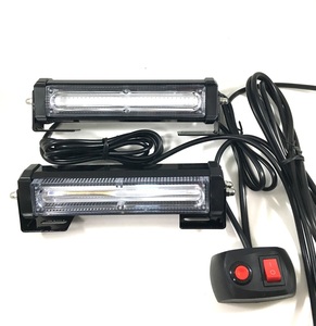 DC12V COB 6LED × 2連 ストロボ フラッシュ ライト キット レッド × ブルー 発光 パターン 変更可能 リモコン 付き