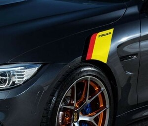BMW 3シリーズ/3GT/5シリーズ/X1/X3/X5/X6 サイドエアベントフェンダー ステッカー★3色(ドイツ国旗)