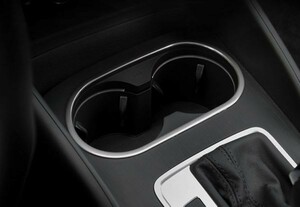 ※即納※ Audi アウディ A3専用 ドリンクホルダー装飾トリム カバー カーインテリア (シルバー)