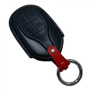  key case key cover original leather for Maserati Maserati Levante Ghibli Quattroporte ( black x red )