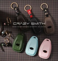 【CRAZY SMITH】スバル レボーグ レガシィ フォレスター XV BRZ 手作り本革キーケース スマートキーカバー (ブルーアトール)_画像5