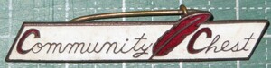 gB. 92●ピンバッジ●赤い羽根募金 『 滋賀県共募 / Community Chest 1955 』 F.K.Y.製