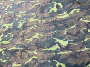 限定品　ベトナム　ERDLリーフパターン　グリーンリーフ　155cm幅×1m ベトナム戦争　米軍　US 迷彩柄　迷彩布地　迷彩生地　a
