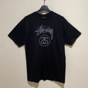 【Mサイズ】STUSSY ステューシー シャネルロゴ　Tシャツ 黒　ブラック　00s
