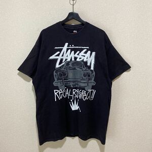 【XLサイズ】STUSSY ステューシー 　クラウン　ロゴ　Tシャツ 黒　ブラック　90s 00s オールドステューシー