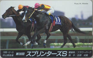 * horse racing flower park telephone card ② (50 frequency )[ unused ]*