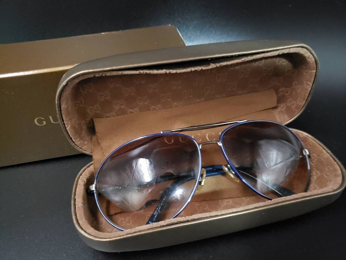 希少】GUCCI グッチ サングラス オーバーサイズ ベッコウ柄 総柄 ユニ