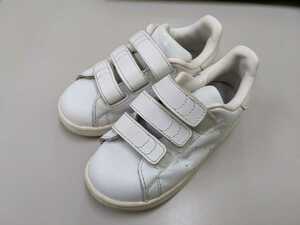 美品 adidas アディダスオリジナルス スタンスミス 16cm キッズ スニーカー 幼児 子ども 運動靴 STANSMITH 幼稚園 ホワイト白
