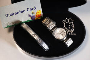 （B1980）Disney ディズニー POOh プーさん クオーツ時計（WP-680B-B）銀色 くまのプーさん 腕時計 デッドストック品 箱付 委託品