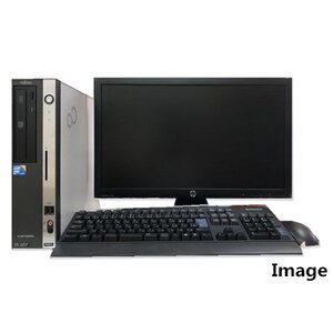 中古パソコン Windows 10 Pro 64Bit 20型液晶セット Microsoft Office Personal 2010付 富士通製 Core i3/メモリ8G/新品SSD 120GB/DVD-ROM