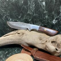 ダマスカス カスタムナイフ ハンドメイド Damascus サバイバルナイフ ハンティングナイフ キャンプ アウトドア ブッシュクラフト O_画像6