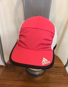 adidas／アディダス／ランニングキャップ／ピンク／レディースフリーサイズ(54〜57㌢)