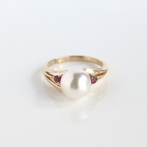 K14YG アコヤ真珠 リング 指輪 gold pearl ring