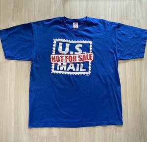 USA製グッドデザイン『BAYSIDE『U.S.MAIL』Tシャツ』切手＆消印モチーフ■XLサイズ■ アメリカ合衆国郵便公社『NOT FOR SALE』アメカジ古着