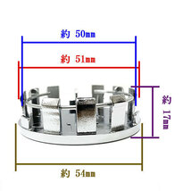 ホイール センターキャップ 54mm 4個セット 車 ホイールキャップ DIY 汎用 J シルバー×ブラック ポイント消化 送料無料_画像2