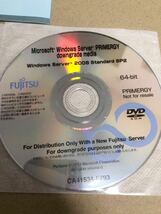 OZ1008/中古品/FUJITSU Microsoft Windows Server PRIMERGY Windows Server 2008 Standard SP2 32bit/64bit インストールディスク2枚セット_画像3