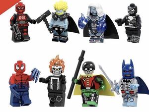 翌日発送 8体セット バットマン　スパイダーマン　ロビン　ソー　マーベル　アベンジャーズ　ミニフィグ LEGO 互換 ミニフィギュア　m81 sd