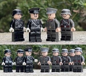 翌日発送 8体セット ドイツ軍　軍人　戦士　ブロック ミニフィグ レゴ LEGO 互換 ミニフィギュア