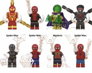 翌日発送　マーベル　アベンジャーズ　ミニフィグ LEGO 互換 ミニフィギュア スパイダーマン8体 m144 q