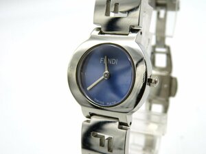 1円◆稼働◆　フェンディ　3050L　009-471　ブルー　クオーツ　レディース　腕時計　ケース　6338