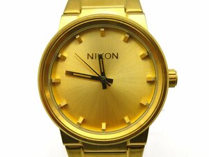 ◆1円◆稼働◆　ニクソン　A160502　キャノン　シャンパン　クオーツ　メンズ　腕時計　　6456