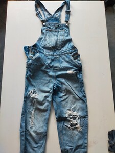 デニムオーバーオール ダメージ