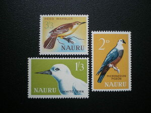 nauru also peace country issue white scad sasi. micro nesia. is to etc. birds stamp 3 kind .NH unused 