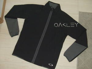 処分！￥100～オークリー　Lサイズ　ジップアップ長袖ジャケット/ブルゾン　ブラック　Enhance Ideal Jacket 412217JP　中古良品